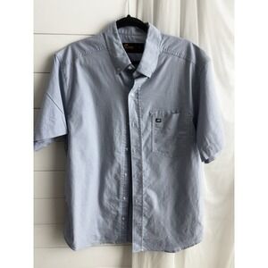 Berne Men's Workwear Blue Button Down Short‎ Sleeve Size Large  0473